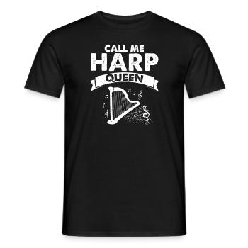 Conception de harpe pour harpiste et joueur de harpe - T-shirt homme - noir - Devant - AI Model Male 178 light (178cm)