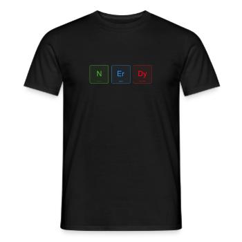Nerdy Periodic Table - Men's T-Shirt - black - Front - AI Model Male 178 light (178cm)
