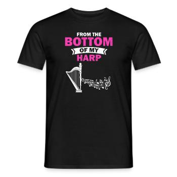 Conception de harpe pour harpistes et harpistes - T-shirt homme - noir - Devant - AI Model Male 178 light (178cm)
