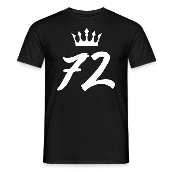 72 Zahl Krone - Männer T-Shirt - Schwarz - Vorne - AI Model Male 178 light (178cm)