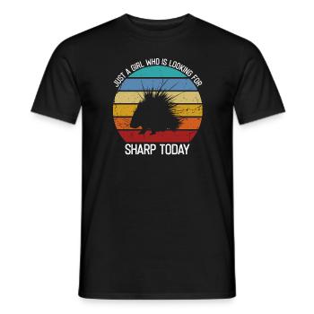 Stachelschweine Designs für Tierliebhaber Nagetier - Männer T-Shirt - Schwarz - Vorne - AI Model Male 178 light (178cm)