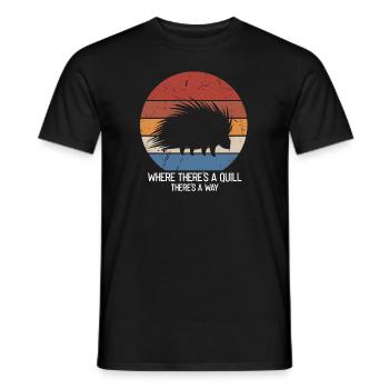 Stachelschweine Designs für Tierliebhaber Nagetier - Männer T-Shirt - Schwarz - Vorne - AI Model Male 178 light (178cm)