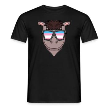 Transgender Transsexuell Pferd Geschenk - Männer T-Shirt - Schwarz - Vorne - AI Model Male 178 light (178cm)