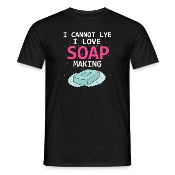 Soap Making Design for Soap Maker Designs - Men's T-Shirt - black - Front - AI Model Male 178 light (178cm)