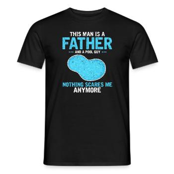 Pool Guy Design for PoolBoy and Pool Cleaner - Men's T-Shirt - black - Front - AI Model Male 178 light (178cm)