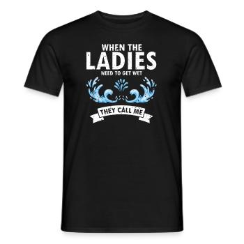 Pool Guy Design for PoolBoy and Pool Cleaner - Men's T-Shirt - black - Front - AI Model Male 178 light (178cm)