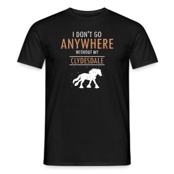 Clydesdale Design für Clydesdale Reiter - Männer T-Shirt - Schwarz - Vorne - AI Model Male 178 light (178cm)