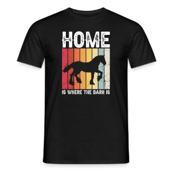 Cydesdale Rider and Draft Horse Designs - Men's T-Shirt - black - Front - AI Model Male 178 light (178cm)