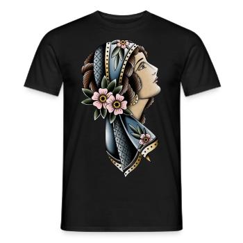 Gitane Tattoo OldSchool - T-shirt homme - noir - Devant - AI Model Male 178 light (178cm)