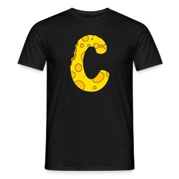 Buchstabe C - Männer T-Shirt - Schwarz - Vorne - AI Model Male 178 light (178cm)