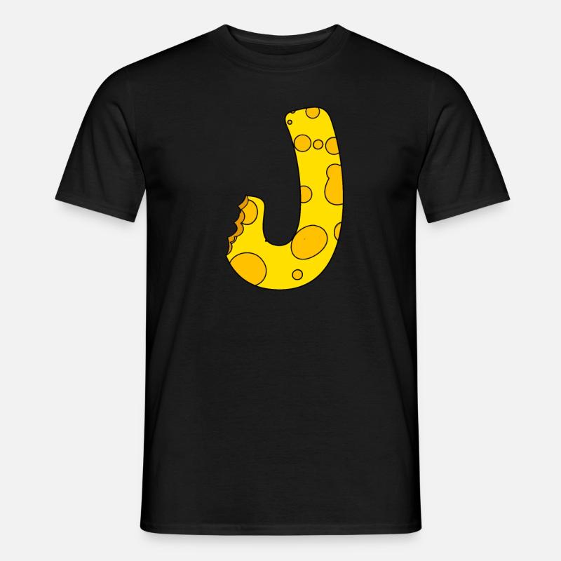 Buchstabe J - Männer T-Shirt - Schwarz