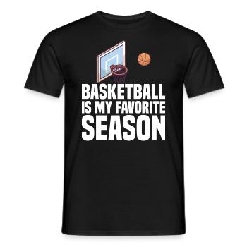 Basketball Is My Favorite Season for Basketball Players - Men's T-Shirt - black - Front - AI Model Male 178 light (178cm)