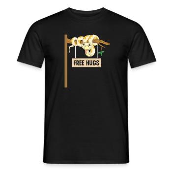 King python design for snake lovers - Men's T-Shirt - black - Front - AI Model Male 178 light (178cm)