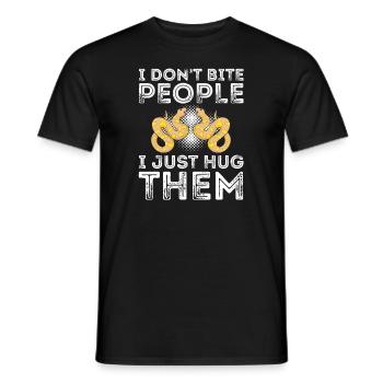 King python design for snake lovers - Men's T-Shirt - black - Front - AI Model Male 178 light (178cm)