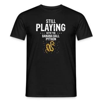 King python design pour les amateurs de serpents - T-shirt homme - noir - Devant - AI Model Male 178 light (178cm)