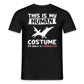 Funny Pterodactyl Costume Halloween Costume - Men's T-Shirt - black - Front - AI Model Male 178 light (178cm)