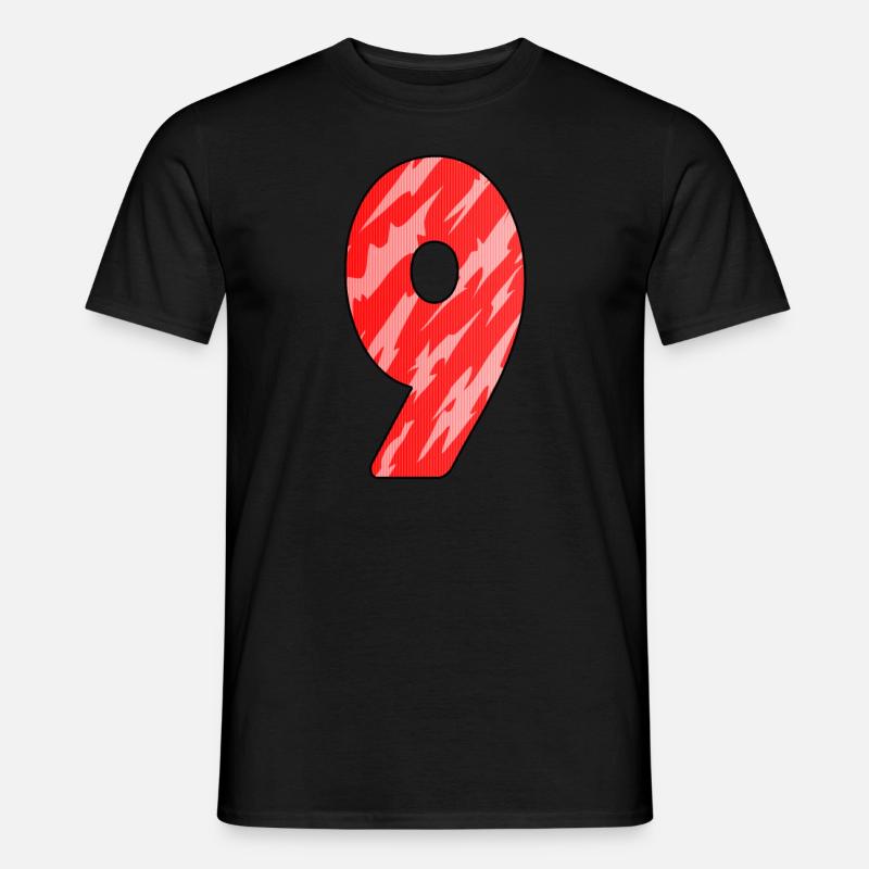 9 - Männer T-Shirt - Schwarz