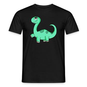 Motif de dinosaure - T-shirt homme - noir - Devant - AI Model Male 178 light (178cm)