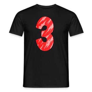3 - Men's T-Shirt - black - Front - AI Model Male 178 light (178cm)