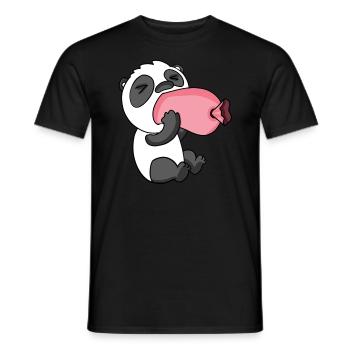 Cow Sausage Motif Funny - Men's T-Shirt - black - Front - AI Model Male 178 light (178cm)