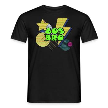 Soirée Disco des années 80 Bro 80 - T-shirt homme - noir - Devant - AI Model Male 178 light (178cm)