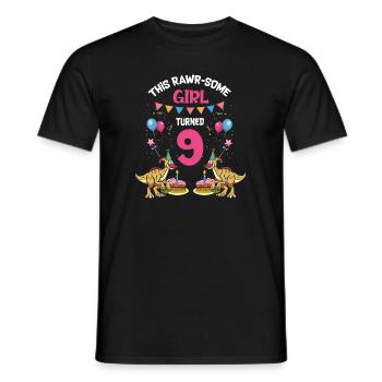 Parasaurolophus Kids Design Dinosaurs - Men's T-Shirt - black - Front - AI Model Male 178 light (178cm)