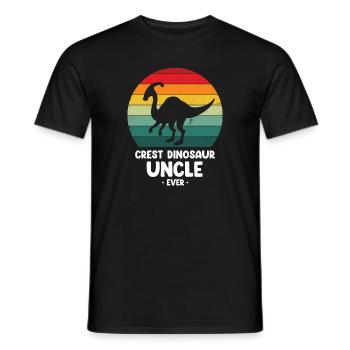 Crest Dinosaur Uncle pour Parasaurolophus - T-shirt homme - noir - Devant - AI Model Male 178 light (178cm)