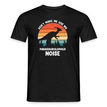 Paläontologie-Lehrer und Parasaurolophus Motif - Männer T-Shirt - Schwarz - Vorne - AI Model Male 178 light (178cm)