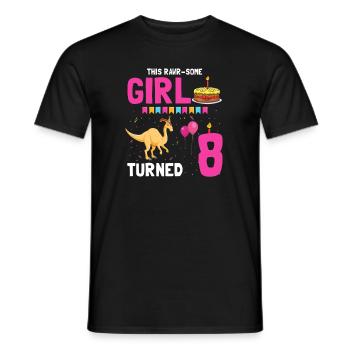 Parasaurolophus Kids Design Anniversaire - T-shirt homme - noir - Devant - AI Model Male 178 light (178cm)