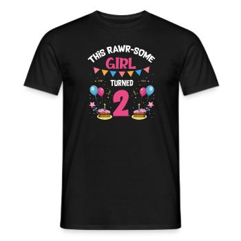 Parasaurolophus Kids Design Dinosaurs - Men's T-Shirt - black - Front - AI Model Male 178 light (178cm)