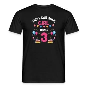Parasaurolophus Kids Design Anniversaire - T-shirt homme - noir - Devant - AI Model Male 178 light (178cm)