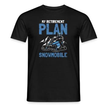Snowmobiler and snowmobile design - Men's T-Shirt - black - Front - AI Model Male 178 light (178cm)