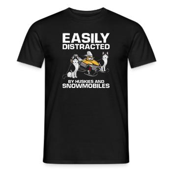 Motoneige et Skidoo Design - T-shirt homme - noir - Devant - AI Model Male 178 light (178cm)