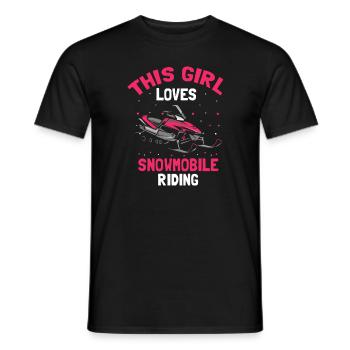 Conception de motoneigistes et de motoneiges - T-shirt homme - noir - Devant - AI Model Male 178 light (178cm)