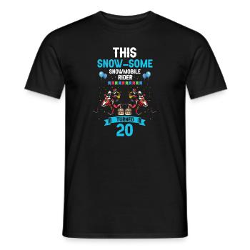 Snowmobile design for skidoo riders birthday - Men's T-Shirt - black - Front - AI Model Male 178 light (178cm)
