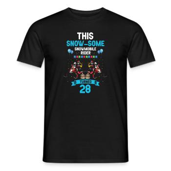 Snowmobile Design for Skidoo Rider Birthday - Men's T-Shirt - black - Front - AI Model Male 178 light (178cm)