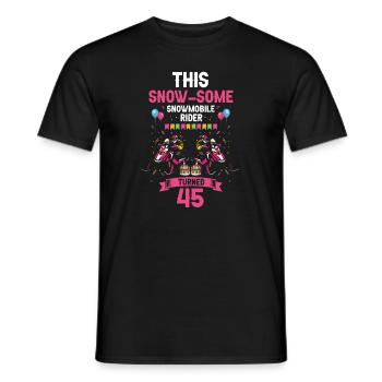 Schneemobil Design für Skidoo Fahrer Geburtstag - Männer T-Shirt - Schwarz - Vorne - AI Model Male 178 light (178cm)