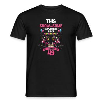 Snowmobile design for skidoo riders birthday - Men's T-Shirt - black - Front - AI Model Male 178 light (178cm)