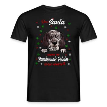 Bourbonnais Pointer Hund Weihnachten Hunderasse - Männer T-Shirt - Schwarz - Vorne - AI Model Male 178 light (178cm)