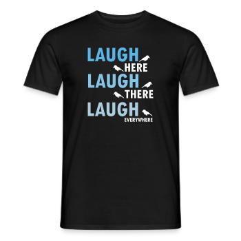 Kookaburra Design and Laughing Bird - Men's T-Shirt - black - Front - AI Model Male 178 light (178cm)