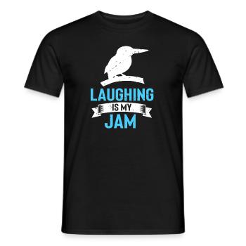 Oiseau australien et Kookaburra rieur - T-shirt homme - noir - Devant - AI Model Male 178 light (178cm)