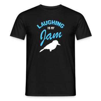 Pêcheur roi australien et oiseau lanchender - T-shirt homme - noir - Devant - AI Model Male 178 light (178cm)