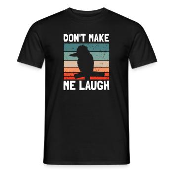 Pêcheur roi australien et oiseau lanchender - T-shirt homme - noir - Devant - AI Model Male 178 light (178cm)
