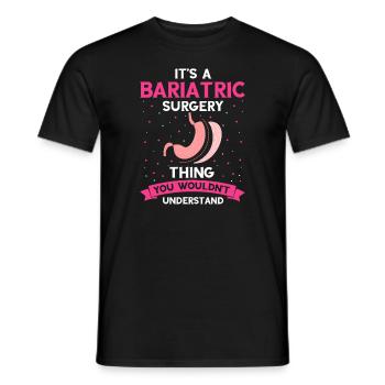 Gastric Bypass and Gastric Bypass Operation Design - Men's T-Shirt - black - Front - AI Model Male 178 light (178cm)