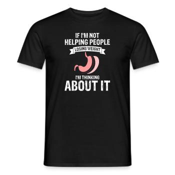 Gastric Bypass and Gastric Bypass Operation Design - Men's T-Shirt - black - Front - AI Model Male 178 light (178cm)