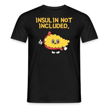 Type 1 Diabetes Insulin Not Included - Men's T-Shirt - black - Front - AI Model Male 178 light (178cm)