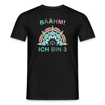 3 Jahre Geburtstagskind Regenbogen 3. Geburtstag - Männer T-Shirt - Schwarz - Vorne - AI Model Male 178 light (178cm)