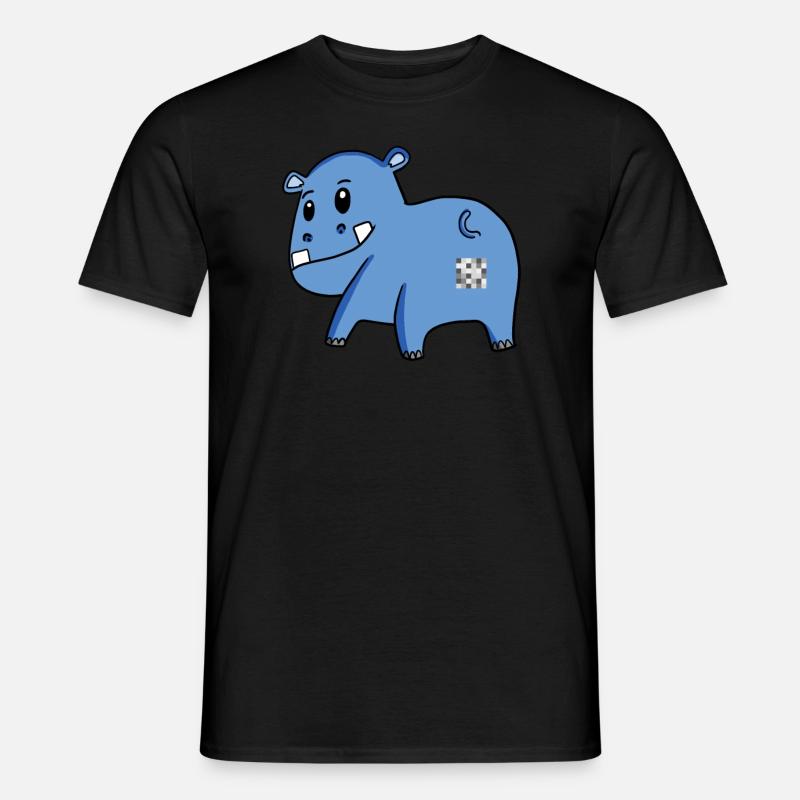 Nilpferd Arsch - Nilpferd Hintern - Männer T-Shirt - Schwarz