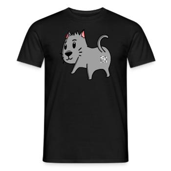 Cat Ass - Cat Butt - Men's T-Shirt - black - Front - AI Model Male 178 light (178cm)