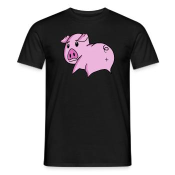 Schwein Arsch - Schwein Hintern - Männer T-Shirt - Schwarz - Vorne - AI Model Male 178 light (178cm)